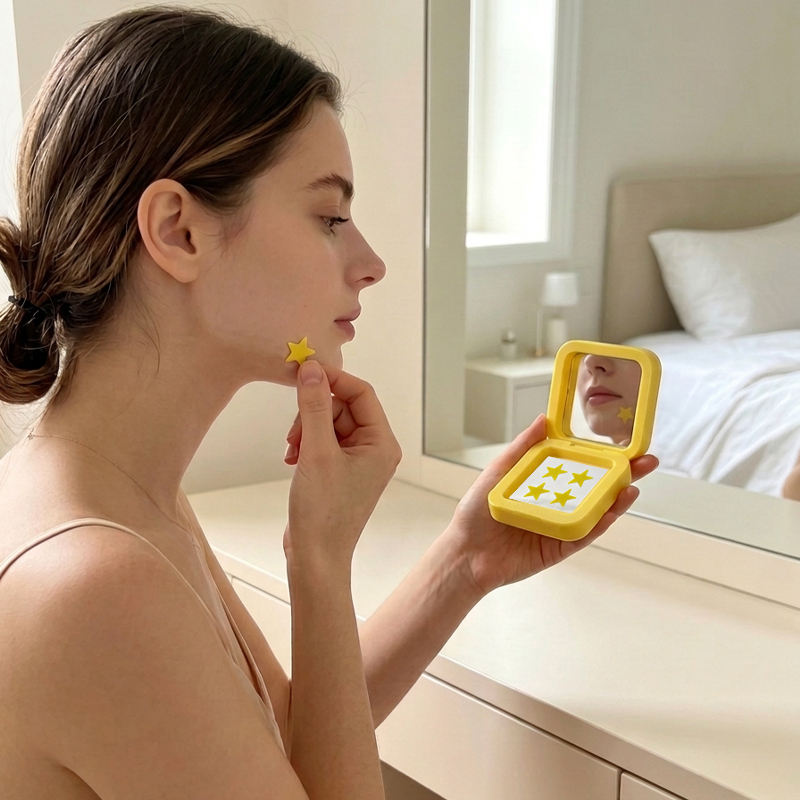 Acne Patch with Mirror Case Day & Night Dual Care Hydrocolloid Patch for Breakouts OEM ODM Service