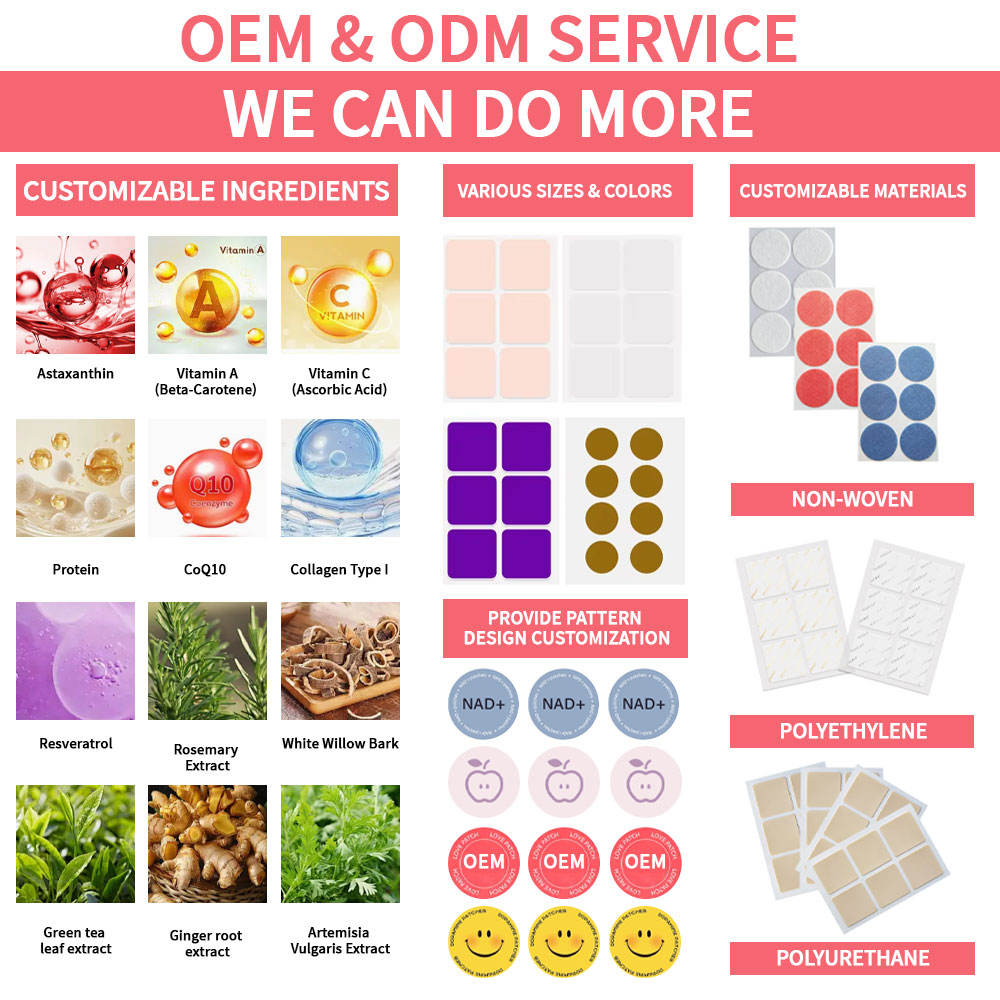 Custom Wellness Patch OEM ODM Private Label Formula Packaging Design Logo Bulk Supply Factory
