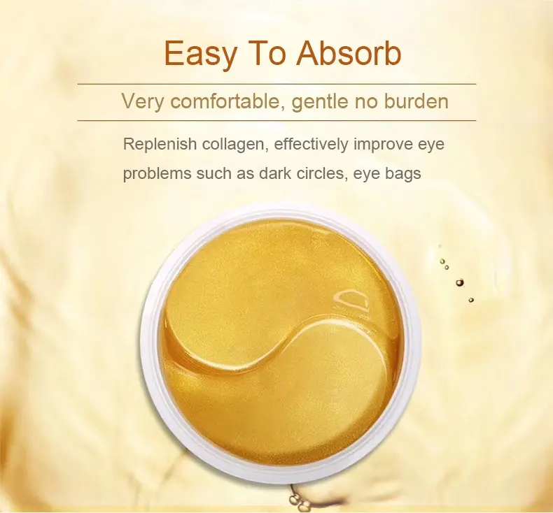 Luxury Enriched Collagen Rich Ultra Hydrating Hydrogel Under Eye Patches for Mature Skin Overnight Spa Care