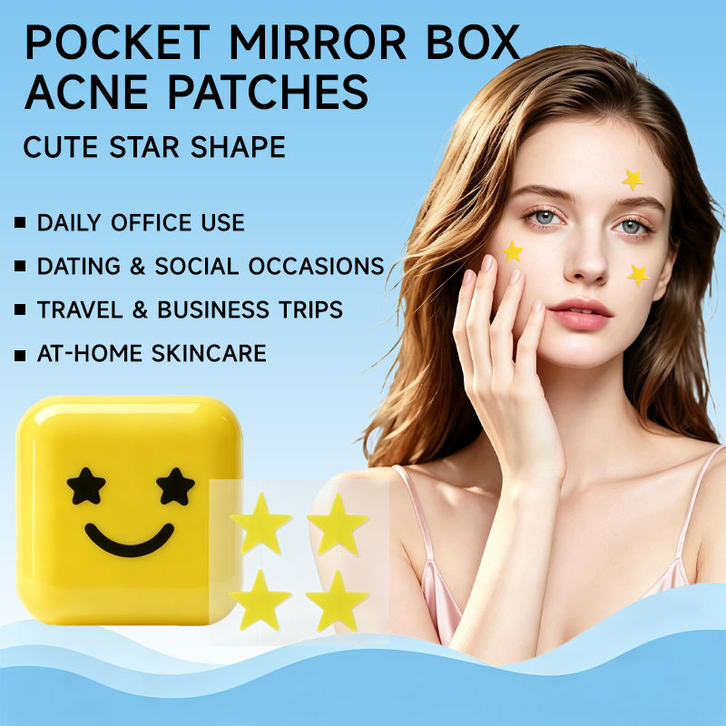 Blemish Hydrocolloid Acne Pimple Patches with Mirror Box