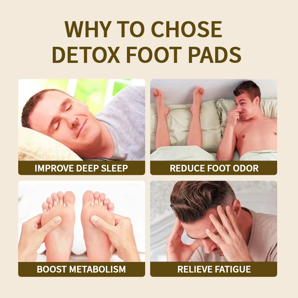 Custom Packaging Design Bamboo Vinegar Powder Foot Detox Patch Overnight Bamboo Vinegar Foot Patch for Relaxation