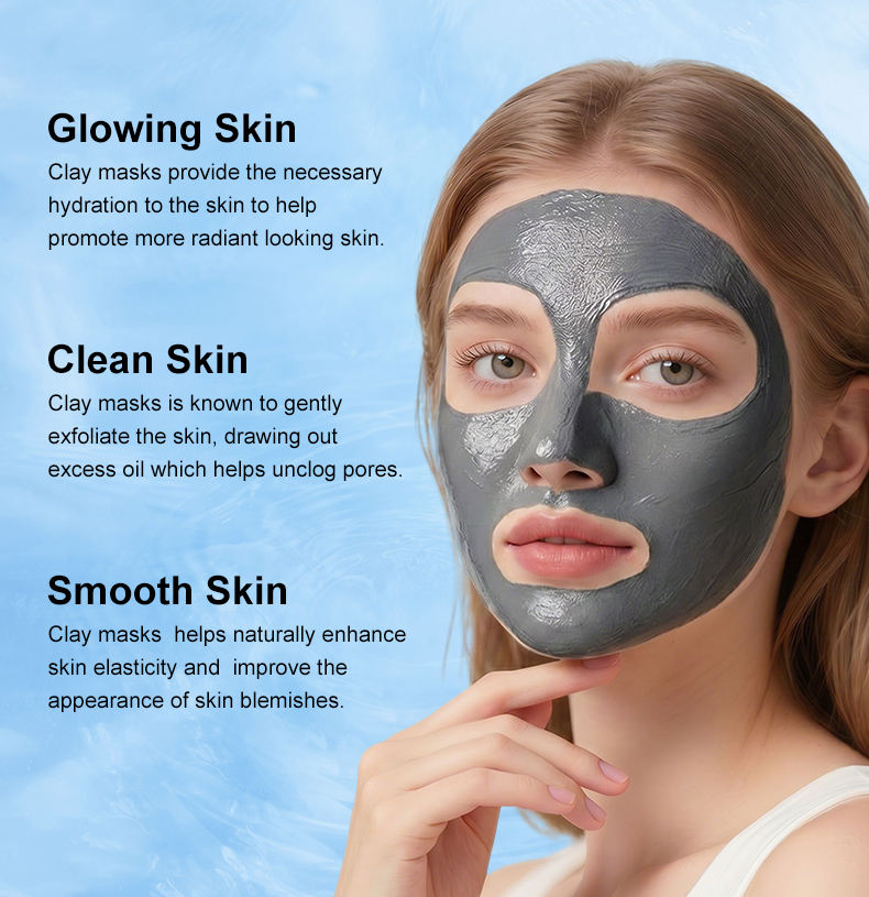OEM Bamboo Charcoal Facial Mud Paste Deep Pore Cleansing for Daily Facial Skin Care Custom Packaging