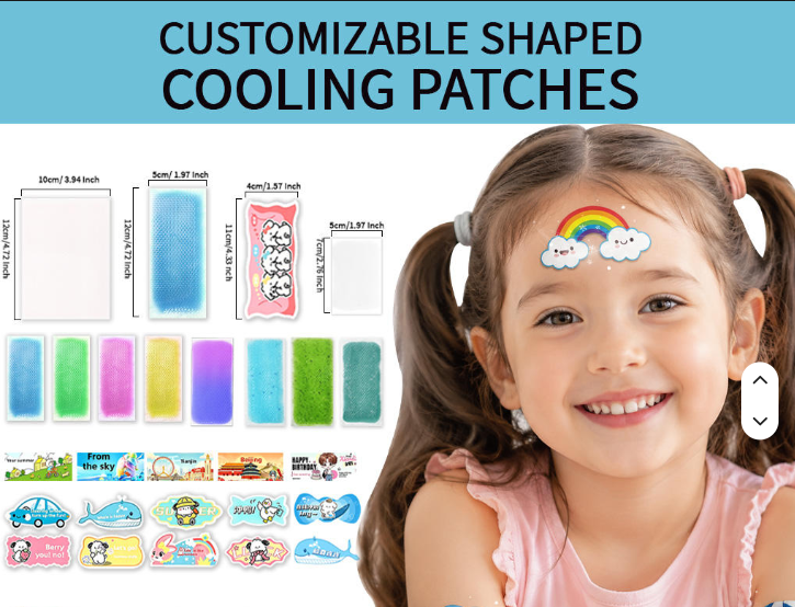 Summer Heat Stroke Prevention Gel Cooling Patch Bulk Travel-Ready Pocket-Sized Single Sachet Waterproof Eco-Friendly