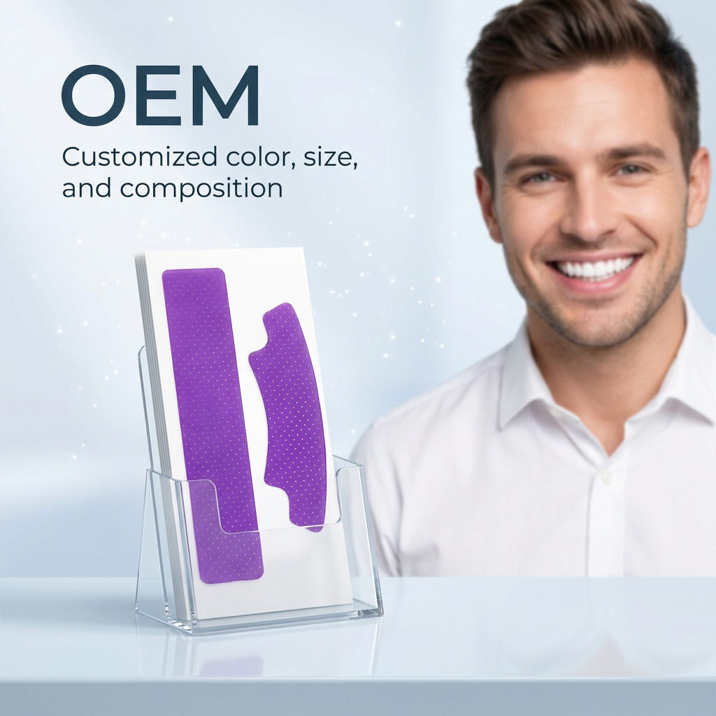OEM Teeth Whitening Kit with Purple Strips Custom Logo Box Private Label Dental Care for Home and Travel Use