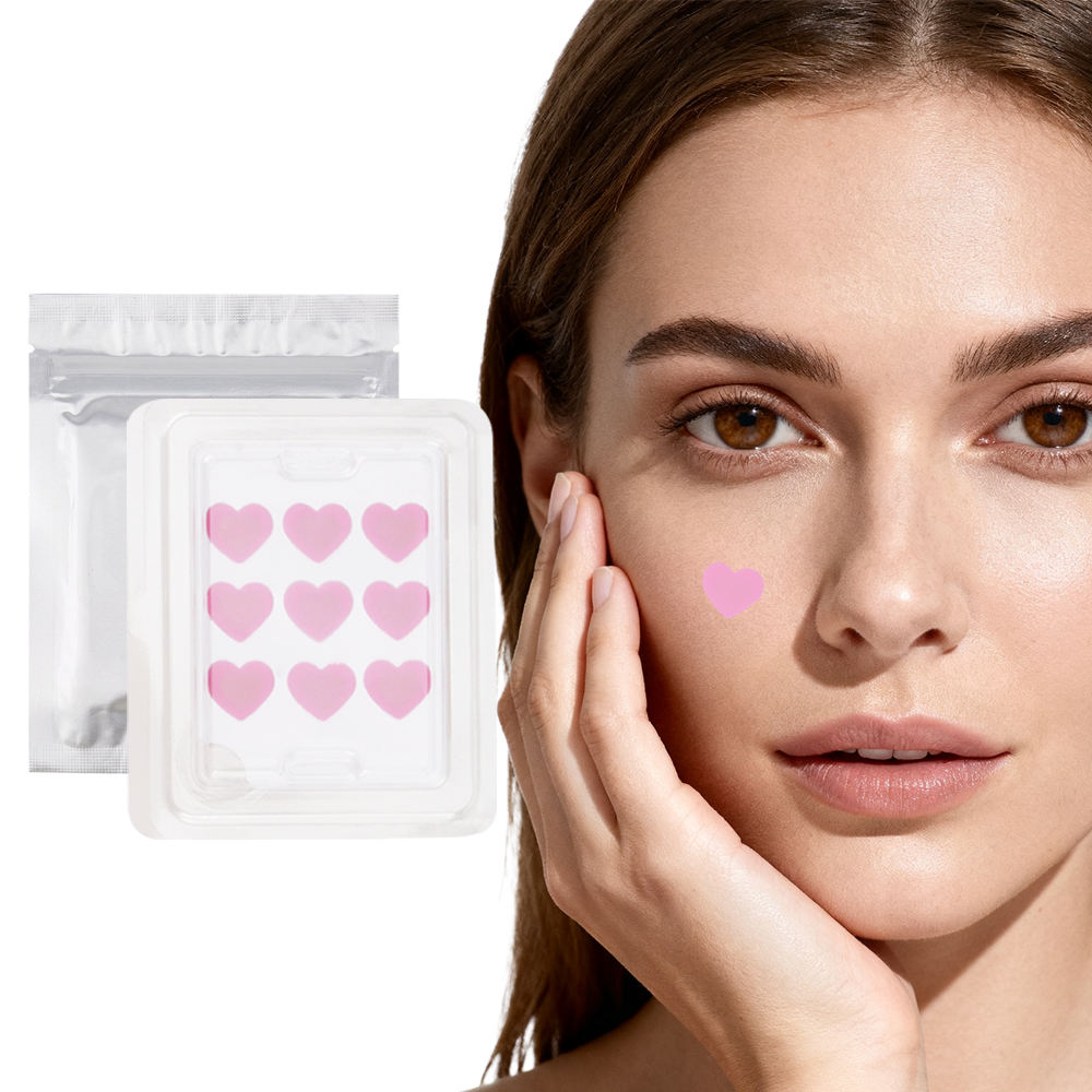 OEM ODM Salicylic Acid Soluble Microcrystal Skin Care Patch Star Heart Round Shape Facial Skin Patch Private Label Custom Logo
